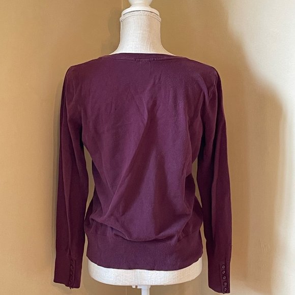 ✨HP✨ H&M Basic V-neck Sweater - Burgundy - Picture 2 of 4